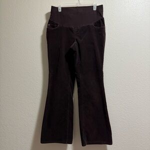Oh Baby by Motherhood Chocolate Brown Corduroy Maternity Pants - Size Medium